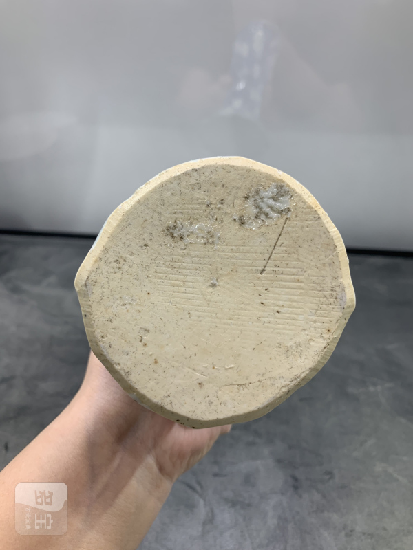 清康熙青花山水楼阁纹海棠形花觚 - 图10